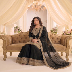Royal Chinon Embroidered Sharara Suit Set